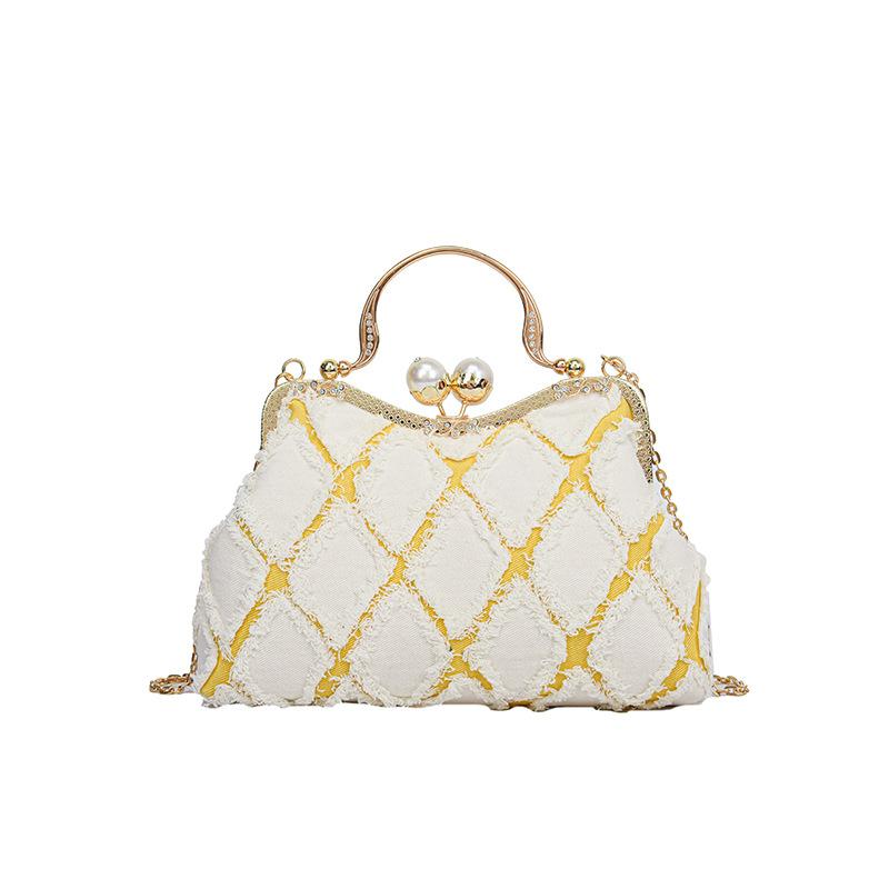 

Модная джинсовая сумка-клипса женская сумка-ракушка сумка-мессенджер сумка белый