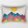 30x50cm Rainbow Geometric Polyester Pillow Cases Abstract Sunrise Mountain Patchwork Pillowcase Sofa Home Decor Cushion Cover