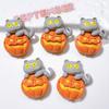 6Pcs New Cute Resin Cartoon Halloween Spiders, Pumpkins, Cats Series Flat Back Parts Embellishments For Hair Bows Accessories
