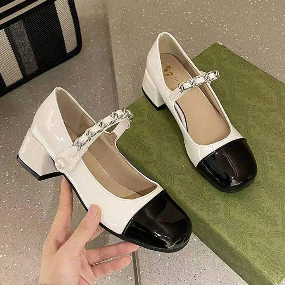 Pantofi Mary Jane noi pentru femei, pantofi cu toc, primăvară-vară, drăguți, pentru agrement, încălțăminte de nuntă la modă