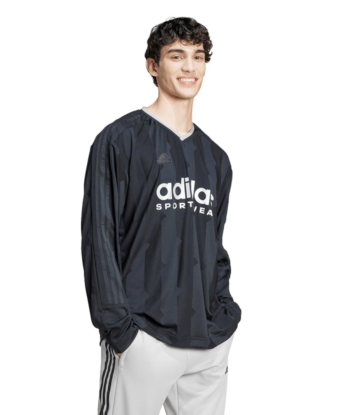 

Adidas House of Tiro Long Sleeve Jacquard Jersey JUD93 Black Men s (IX1336)