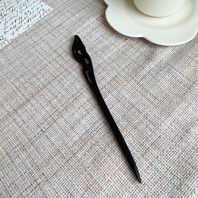 Новая китайская деревянная заколка для волос женская древняя Hanfu cheongsam заколка аксессуары современный диск головной убор