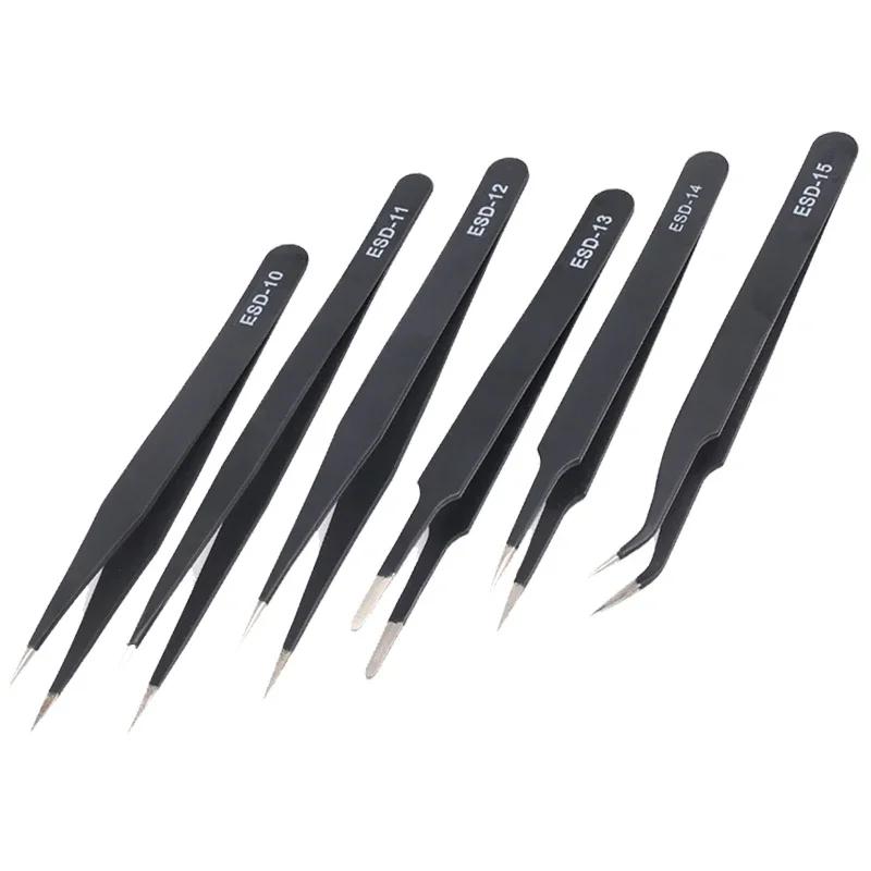 Anti-Static Stainless Steel Tweezers Precision Maintenance Industrial Electronic Repair Tool Car Body Sheet Metal Repair Tools