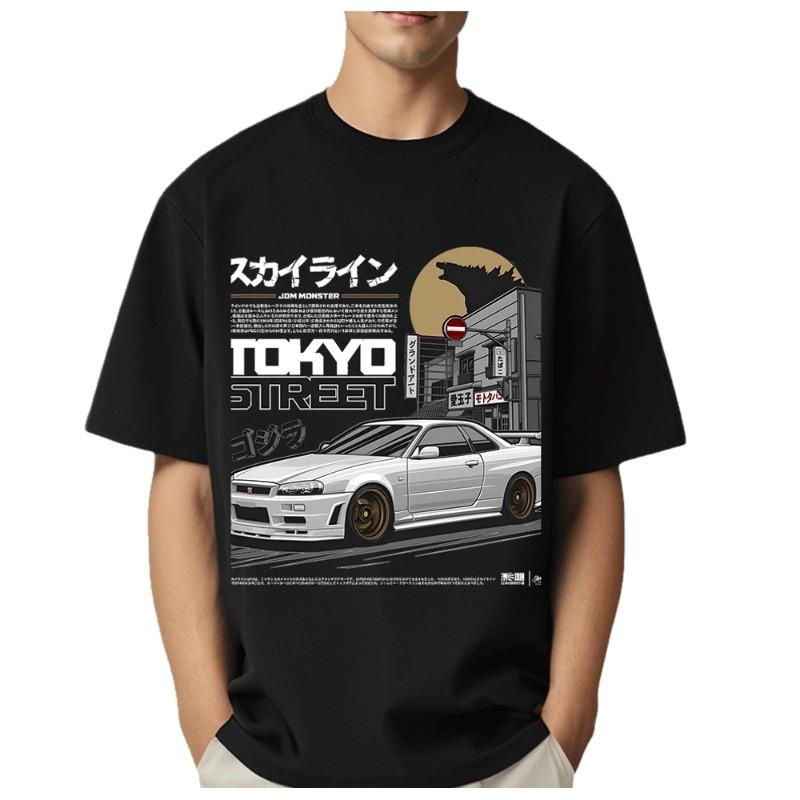 NissGTR Drift Car Racing T Shirt Men Women Hip Hop Harajuku Fashion Casual Short Sleeve Graphic Tshirts Tops Mens Clothing