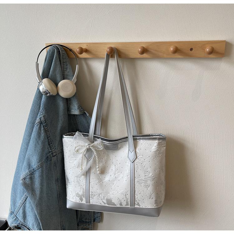 

Модная сумка-тоут большой вместимости для поездок на работу, женская, новая коллекция лето 2025, сумка для занятий для студенток, повседневная наплечная сумка