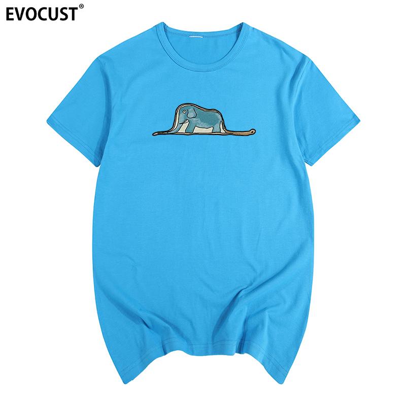 The Little Prince Boa constrictors eating an elephant Summer funny T-shirt Cotton Men T shirt New TEE TSHIRT Womens