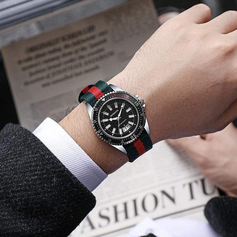 Watch Men S Canvas Strap Men S Quartz Sports Leisure Watch Men S Watch Calendar