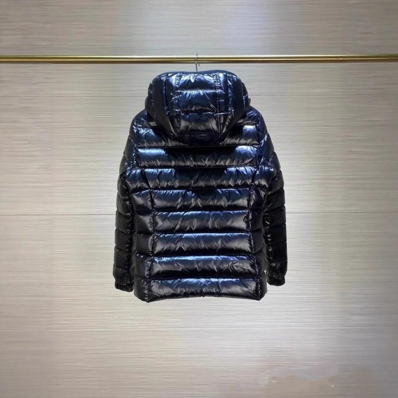 Mens Hooded Short Down Jacket Slim Fit Warm Winter Coat Black 90% Duck 550 Fill Power