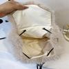 1 elegante zaino da viaggio alla moda in peluche, zaino carino di grande capacità, mini zaino carino e soffice, borsa da giorno da viaggio alla moda in peluche