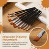 9PCS Angled Tip Layout Nylon Painting Brush Set Watercolor & Oil Painting Tools  Watercolor Coloring