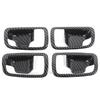 ABS Carbon Fiber Inner Door Handle Bowl Trim For Mitsubishi Outlander 13-21