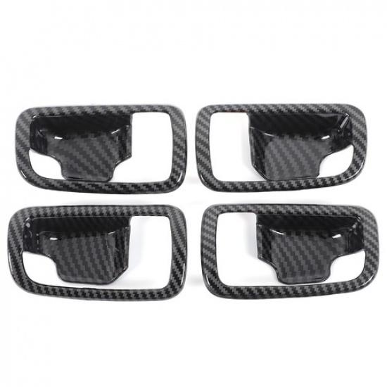 ABS Carbon Fiber Inner Door Handle Bowl Trim For Mitsubishi Outlander 13-21