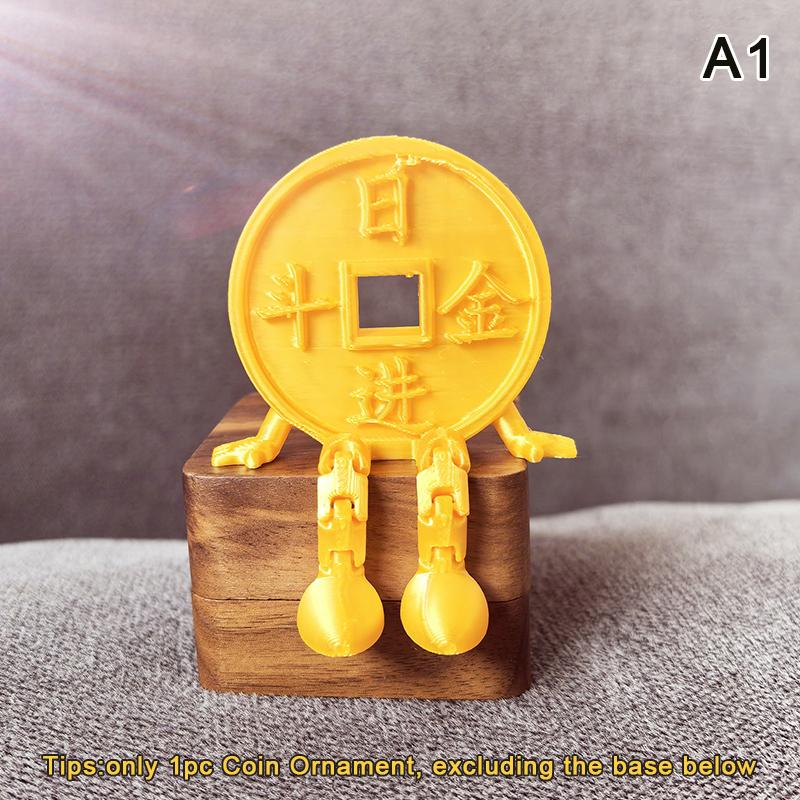 

[ZYAS]Creative Ancient Coin Statue Auspicious Ornaments, Blessing Wealth Attracting Ornaments Home Desktop Decoration