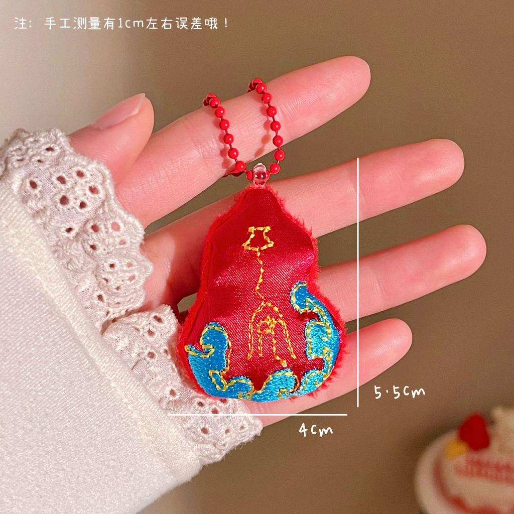 Red Festive Lucky Bag Bag Pendant Mobile Phone Car Year Of The Horse Pendant Small Gift Pendant Keychain Accessories