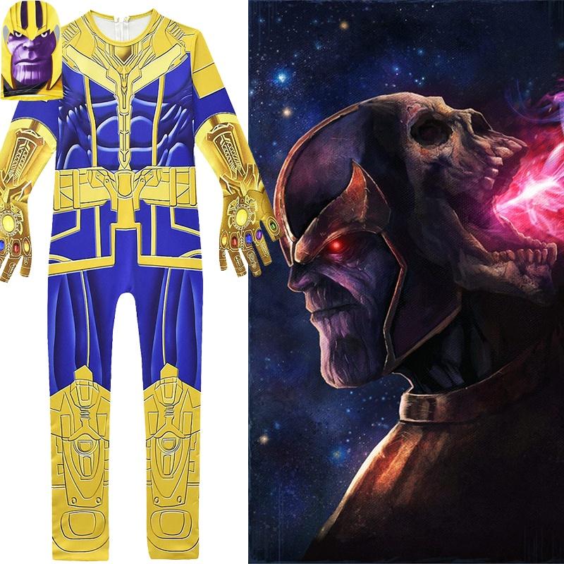 Endgame Thanos Boys Fancy Dress Costume With Exquisite Workmanship And Breathable Material**