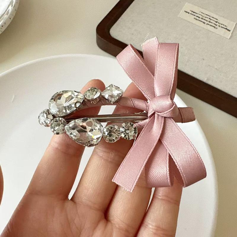 

Искусственные заколки-банты для женщин, девочек, милые заколки для волос, универсальные боковые заколки, изысканные аксессуары для волос, подарки розовый
