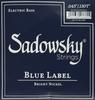 Blue Label Bass Super Long SBN45EX Blue Strings, Nickel, 35" Scale, 5-String, 045-130