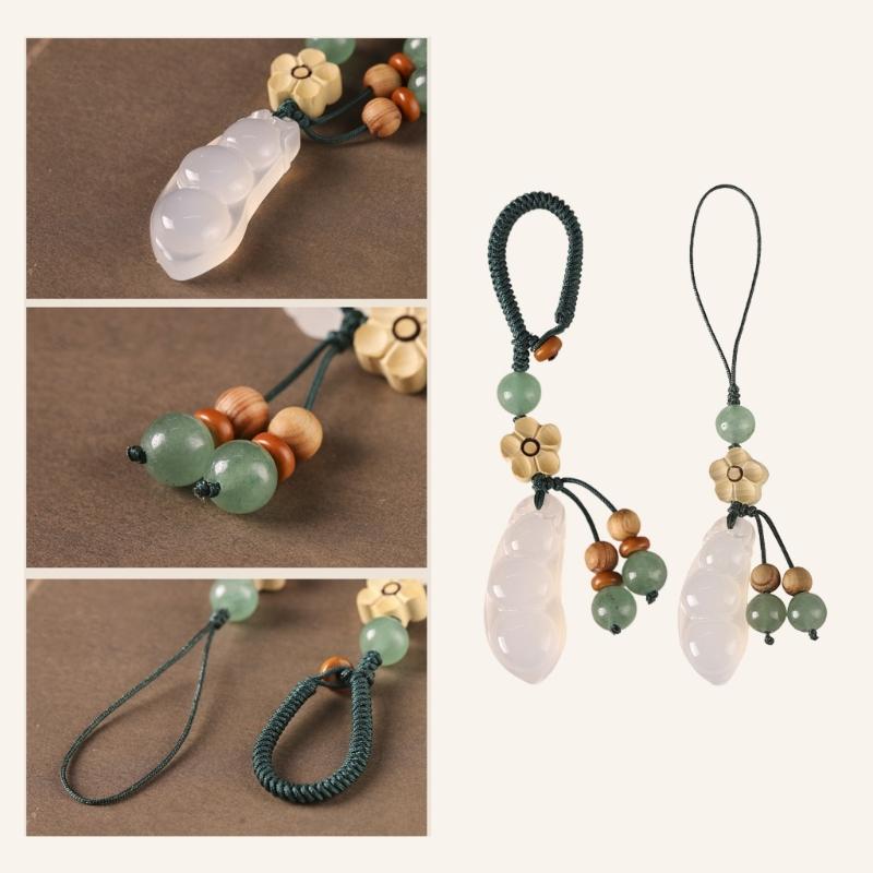 Exquisite Chalcedony Lucky Bean Pendant Symbolizing Fortune And Happiness With Unique Four Season Bean Designs