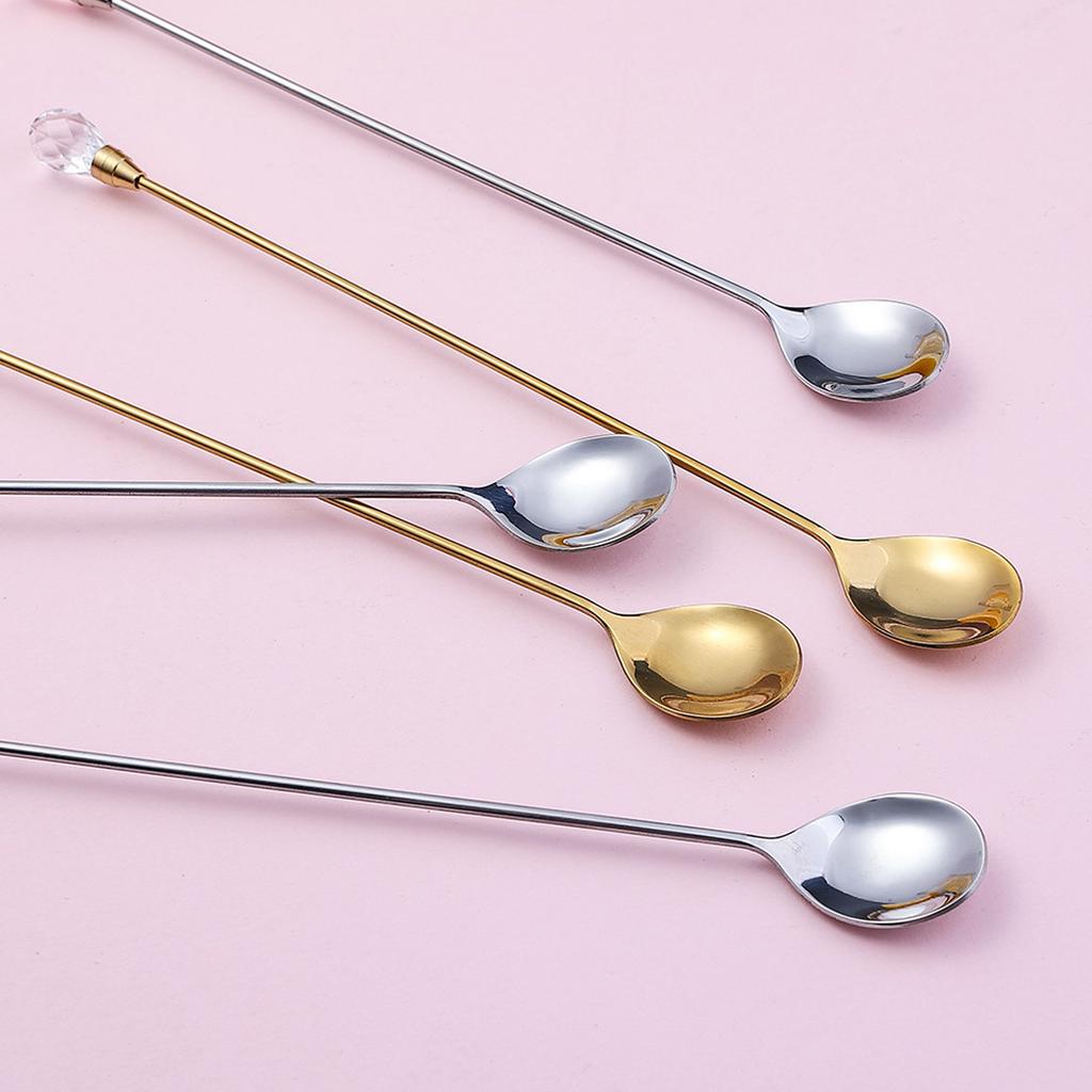 430Stainless Steel Spoon Set Elegant Cutlery Unique Tableware Delicate Stirring Spoon for Dessert and Coffee