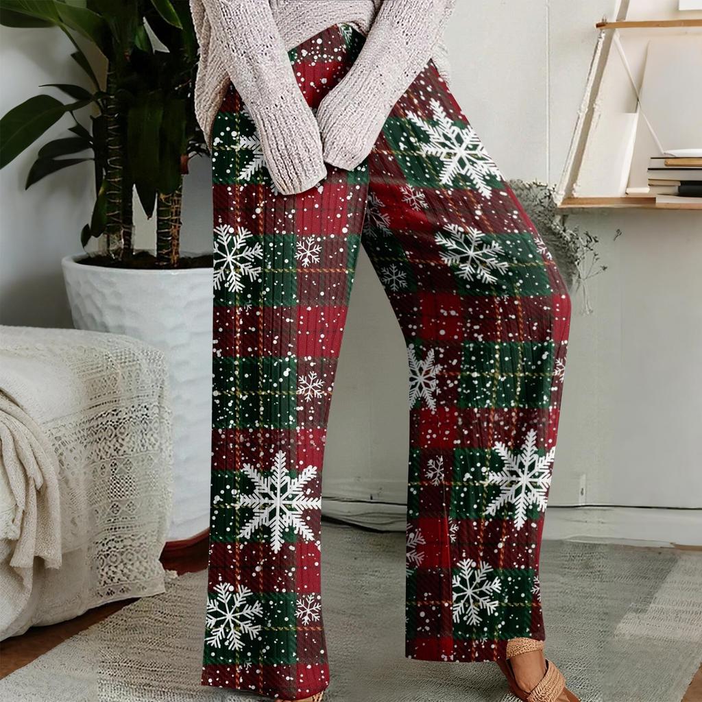 Pajama Pants , Sleepwear , Casual Drawstring Elastic Waist Pants , Comfortable Straight-leg Loose Pants