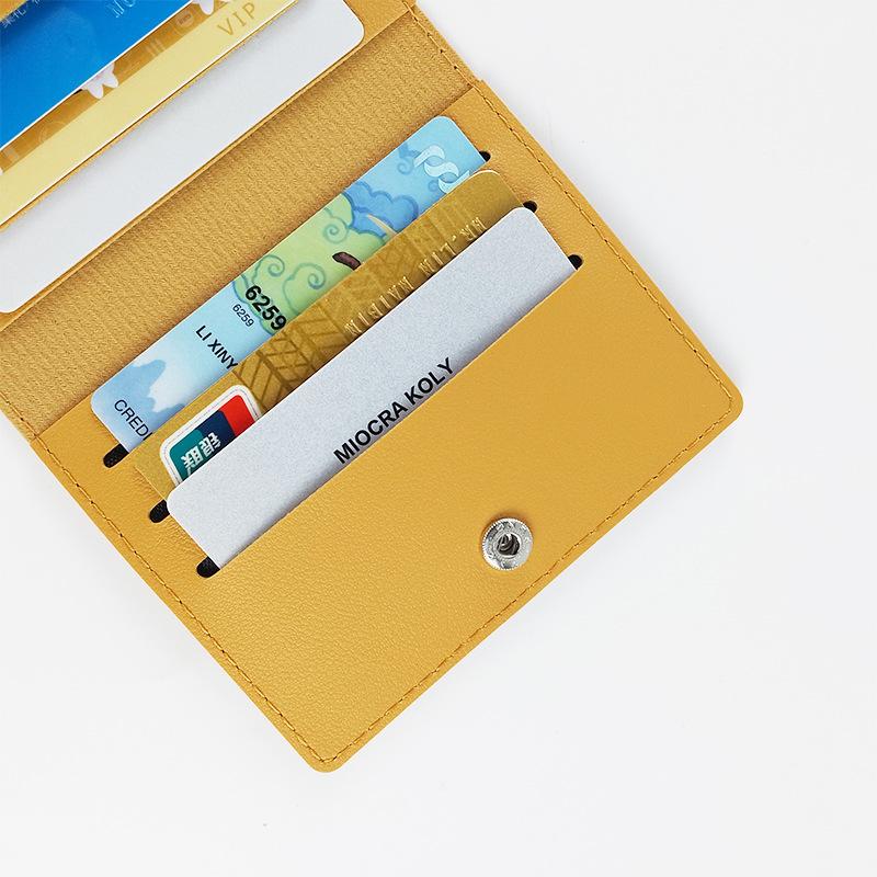 pu leather card clip women's men's universal card bag ultra-thin large-capacity card holder card bag customization