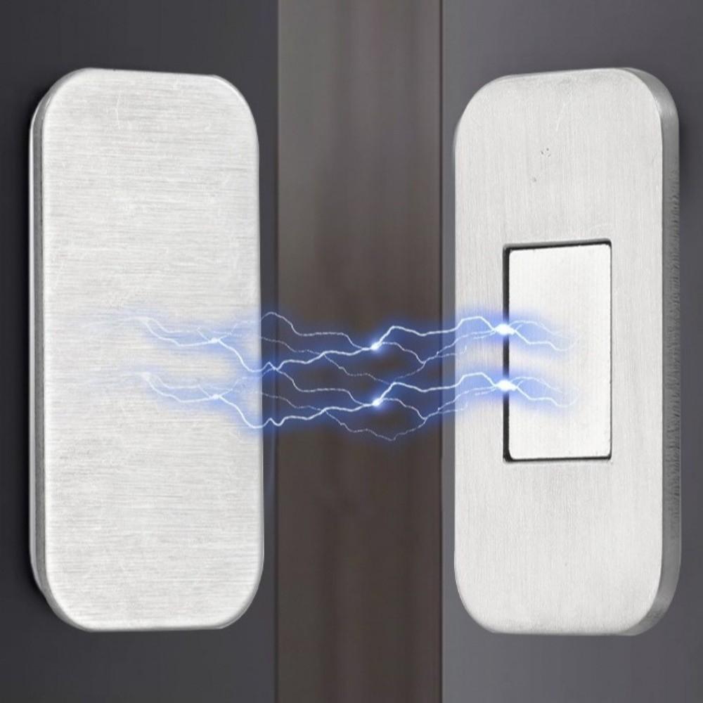 Set da 6 Pezzi Chiusura Magnetica Forte per Porta Autoadesiva Design Invisibile Patch di Attrazione per Porta Senza Foratura Cattura Ultra-sottile per Armadio