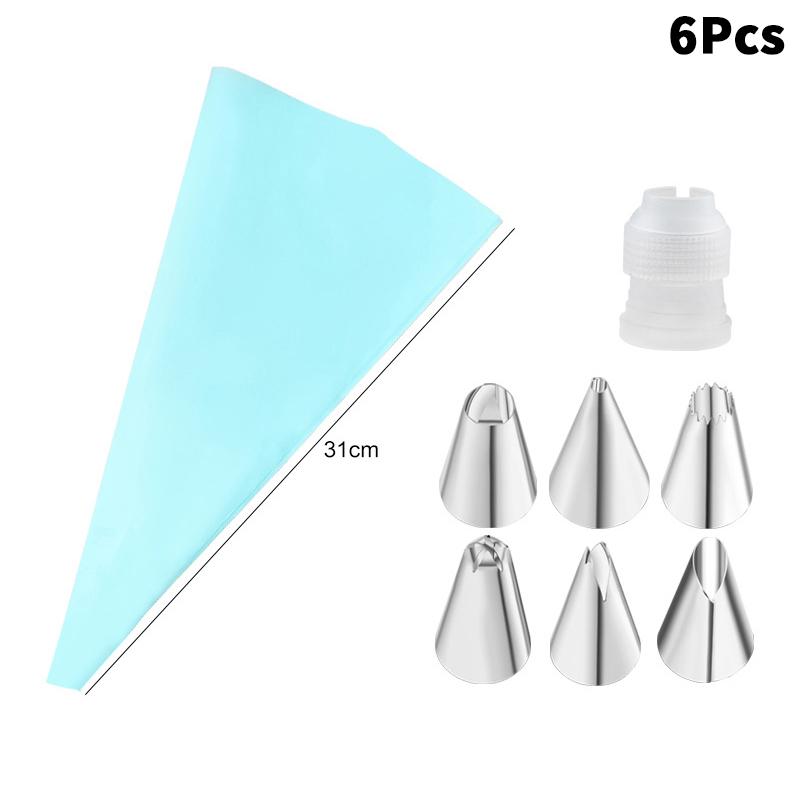 Stainless Steel Piping Nozzle Set,Cake Decorating Tools, Cream Glue Piping Nozzles,Thickened EVA Piping Bags