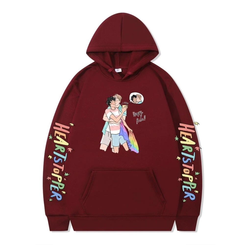 Mode Unisex Lässig Heartstopper Hoodies Sweatshirt Outdoor Sport Cosplay Nick und Charlie Pullover Hoodie Große Größen Cosplay Kostüm