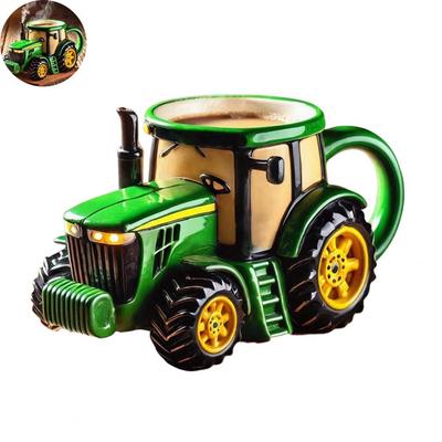 Truck Koffiemok Koffiemok in de vorm van een vrachtwagen Handgemaakte Tractor Koffiemok 11 Ounce Kop in de vorm van een oplegger Vintage Boerderij voor Vrachtwagen