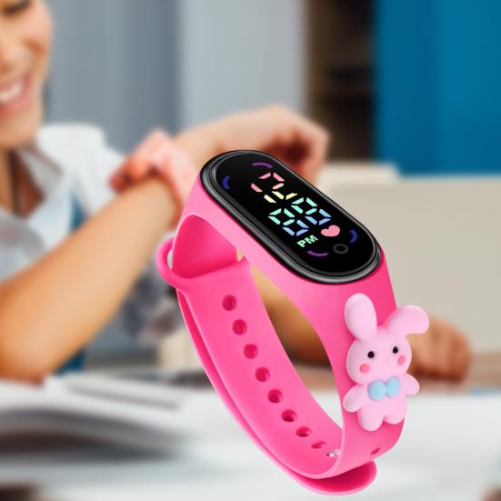 

Электронные часы Yousheng Cartoon Kids с большим шрифтом на экране, точным временем, светодиодным дисплеем, автоматической датой и полным календарем, еженедельным дисплеем