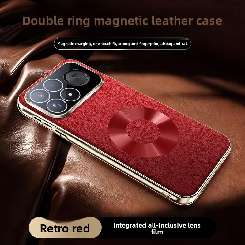 Luxury PU Leather Magnetic Phone Protection Case for Xiaomi Poco F9 Ultra F9 Pro F8 Ultra F8 Pro for Magsafe Wireless Charging Protective Cover