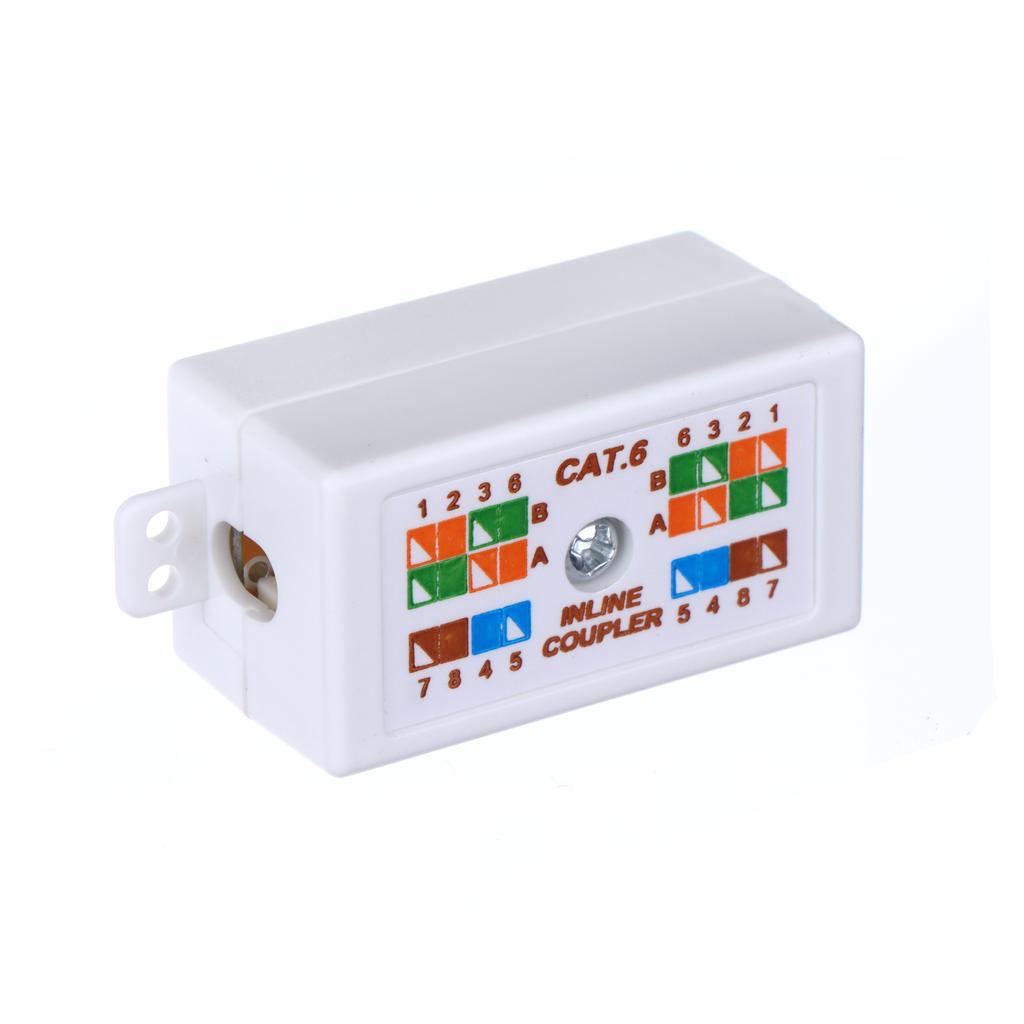 1Pcs Inline Punchdown Krone Coupler Joiner For Cat6/Cat5E Ethernet Network Cables Rj45 Desktop Information Box Junction Box