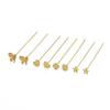 Copper Love Butterfly Five Pointed Star T-shaped Needle Pin For DIY Jewelry Making Craft Accessories