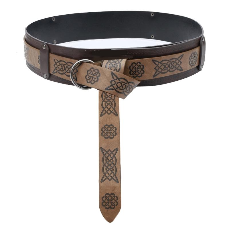 

Middle Ages Waistband Perfect for Costume Parties Gatherings Cosplay Brown Belt Embossed Belt Brown Waistband 1