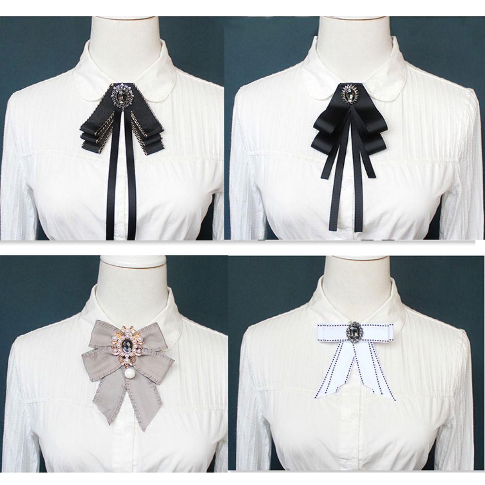 Brož Dámská JK Motýlek Polyesterová tkanina Košile s motýlkem Motýlek Módní stuha Košile s motýlkem