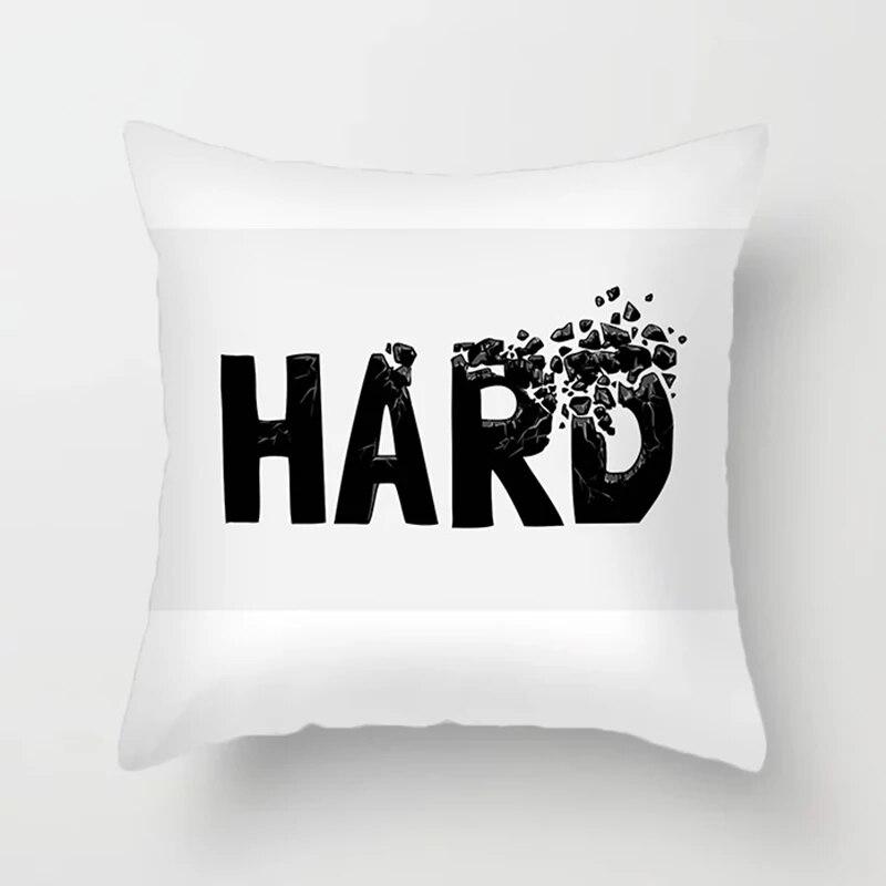 Black Pillowcase Printed  Bedroom Living Room Sofa Cushion Cover