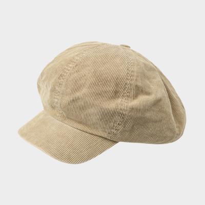 LOOKING4U CARA PARK Corduroy Newsboy Cap C2 Beige
