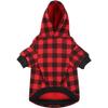 Plaid Dog Hoodie Sweatshirt Sweater for Large Dogs Cat Puppy Clothes Coat Warm and Soft(L)