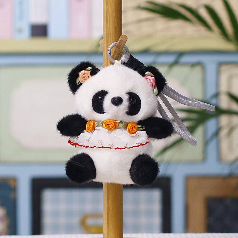 Pandabären Schlüsselanhänger Plüschtier Mit PP-Baumwollfüllung Für Kinder Und Erwachsene
