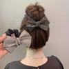 2 Diamond Piece Large Intestine Hair Tie Bow Hair Rope Easy Temperament Ball Head Flower Female Ponytail Hair Rope High-End Headwear