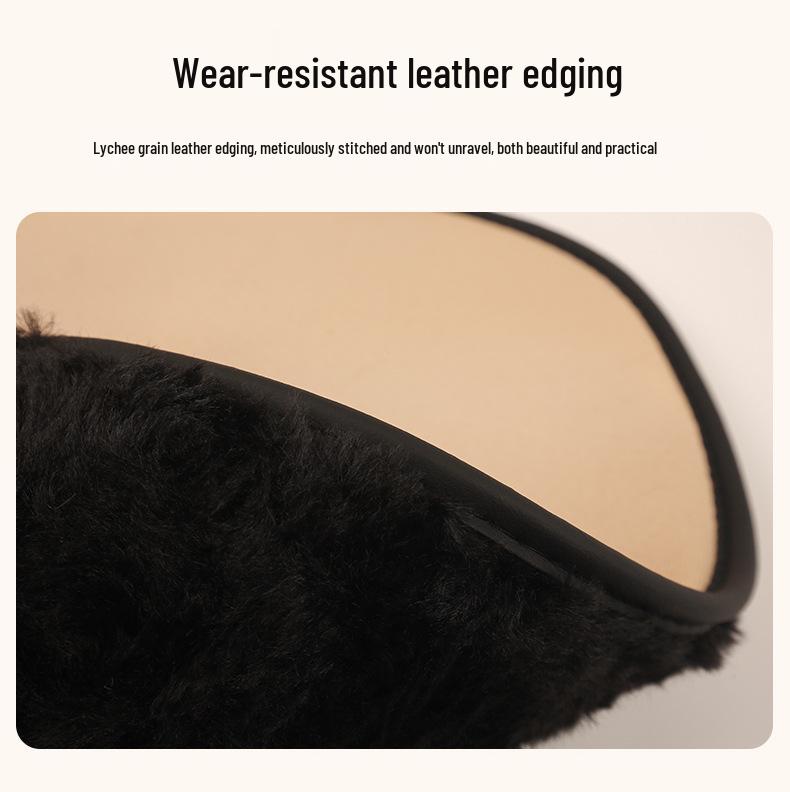 Coussin de siège d'hiver en peluche noire à grands yeux pour Changan CS35, CS55PLUS, CS75