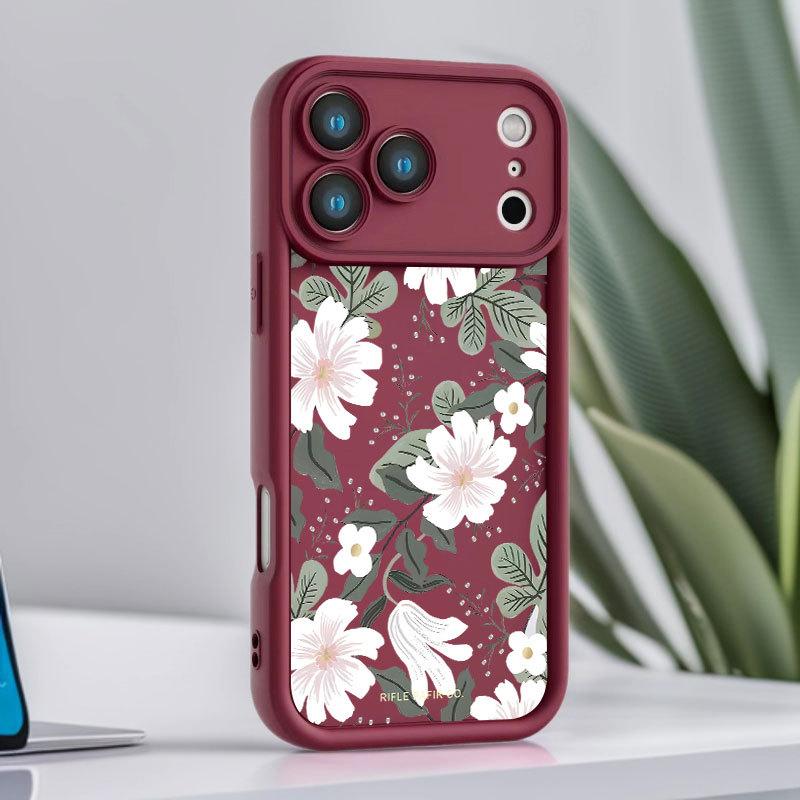 Elegant Orchid Print Girlish Anti Drop Shockproof Soft Phone Case For Multiple Iphone Models