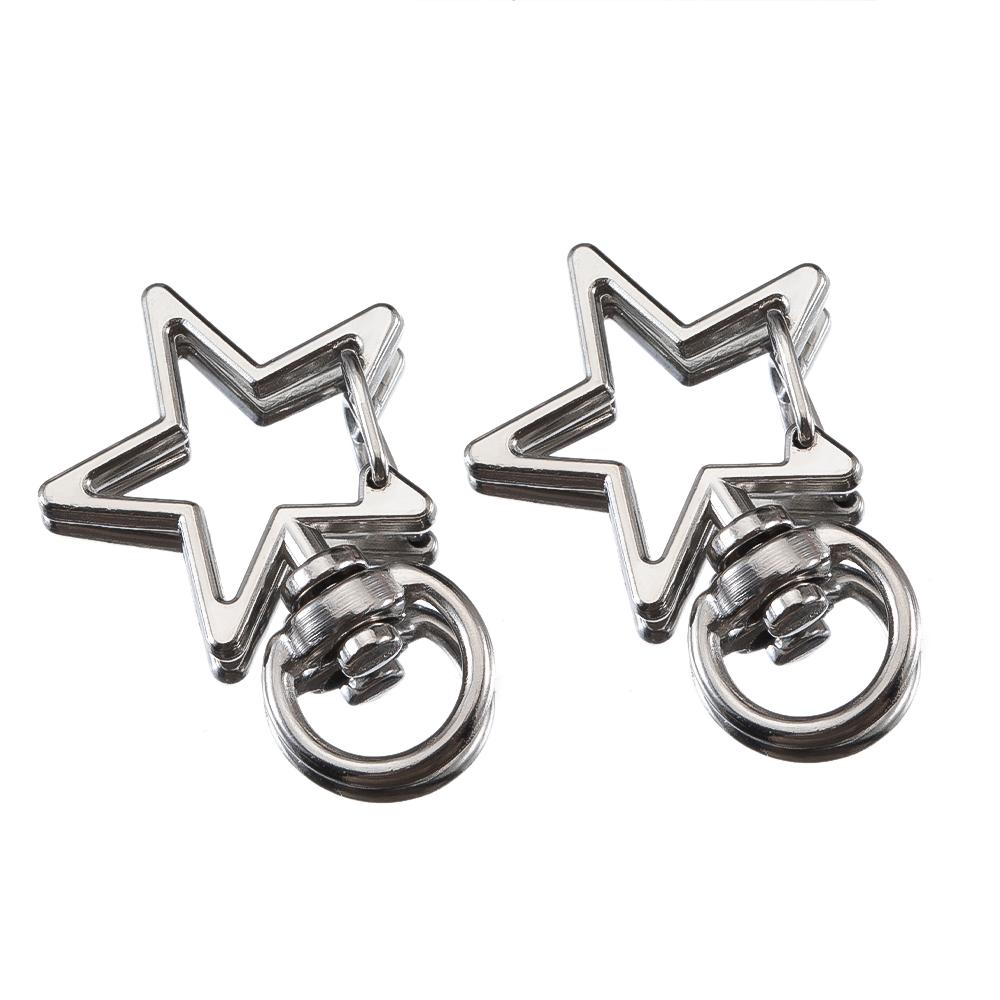 5pcs Pet Dog Buckles Connector Openable Metal Sping Clasp Star Heart Cat Flower Ring Carabiner Keychain Bag DIY Jewelry Findings