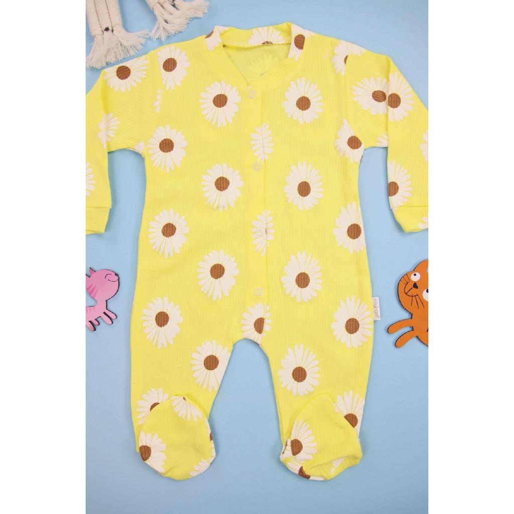 Gänseblümchen bedrucktes Beige Baby Baby Baby Finding 100 % Baumwolle