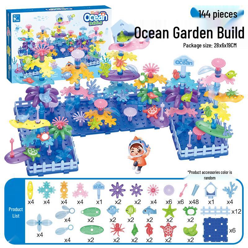 Free Shipping DIY Creative Assembly Toys - Varied Garden Series for Girls, Educational Flower Arrangement Toys in Stock