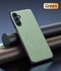 For Samsung S24 FE Case Magnetic Leather Shield Cover For Samsung S24 FE Anti-Fingerprint Non-Slip PC+TPU