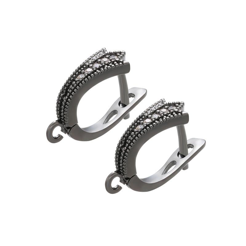ZHUKOU Brass Gold Earring Hooks Accessories Crystal stud earrings hook for handmade Earrings Jewelry Making VE94