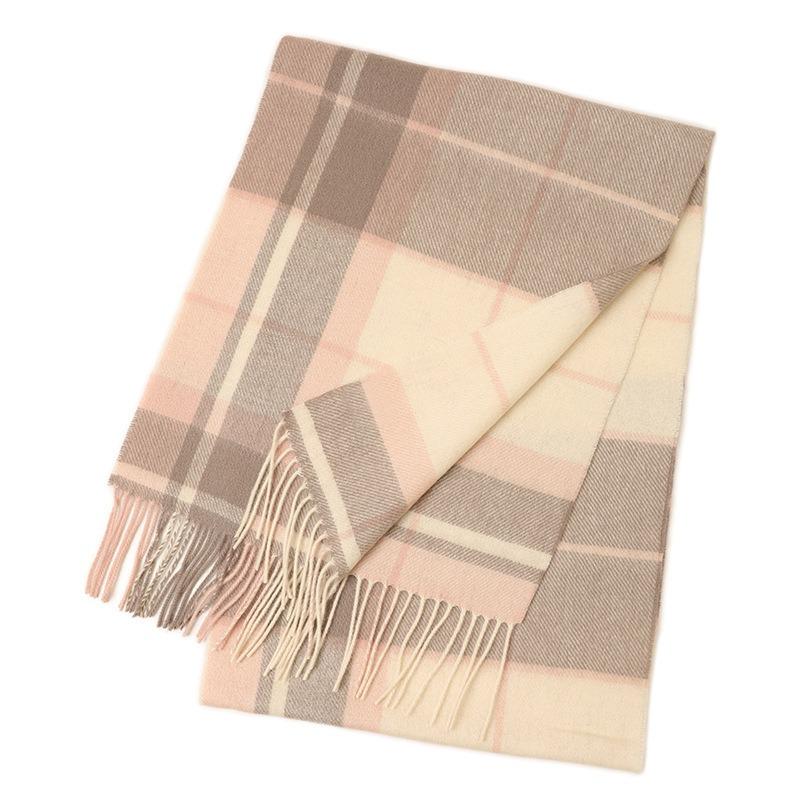 Hong Rong Unisex Wool Plaid Scarf - Warm for Autumn/Winter