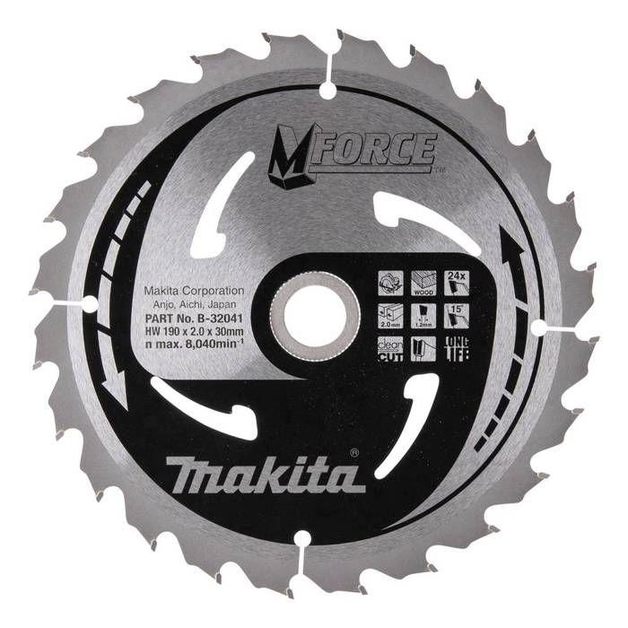 Makita M-FORCE B-32041 Lame de scie circulaire 190 x 30 x 1.2 mm Nombre de dents: 24 1 pc(s)