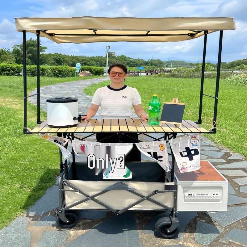 Extra-Wide Portable Stall Canopy with Adjustable Table